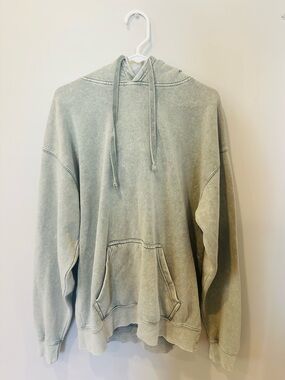 Washed Sage Green Men's Hooded Sweatshirt